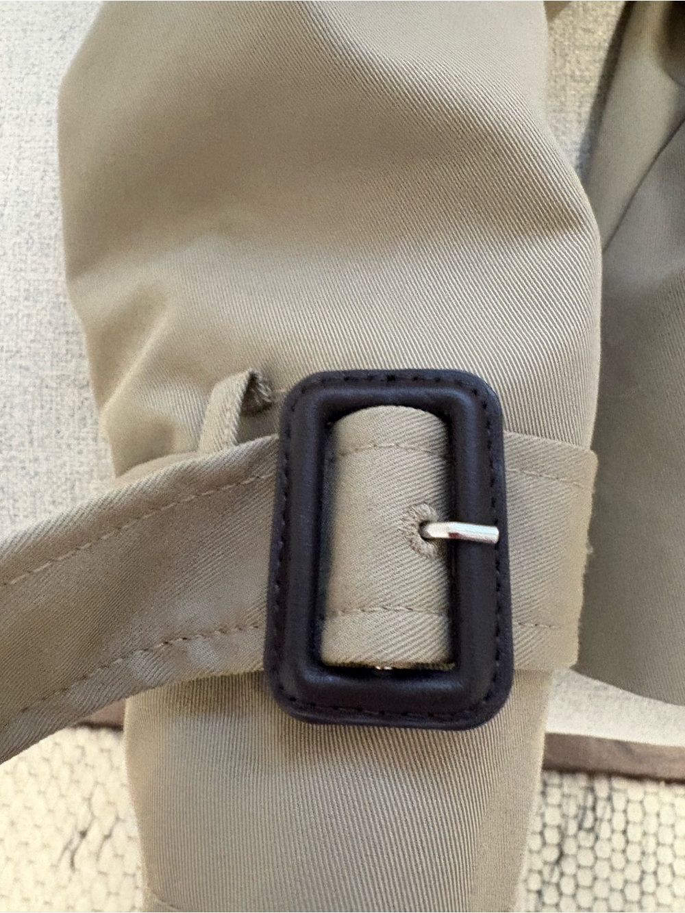 H&M Cropped Trench Coat - Tan- like NEW! - Picture 6 of 6